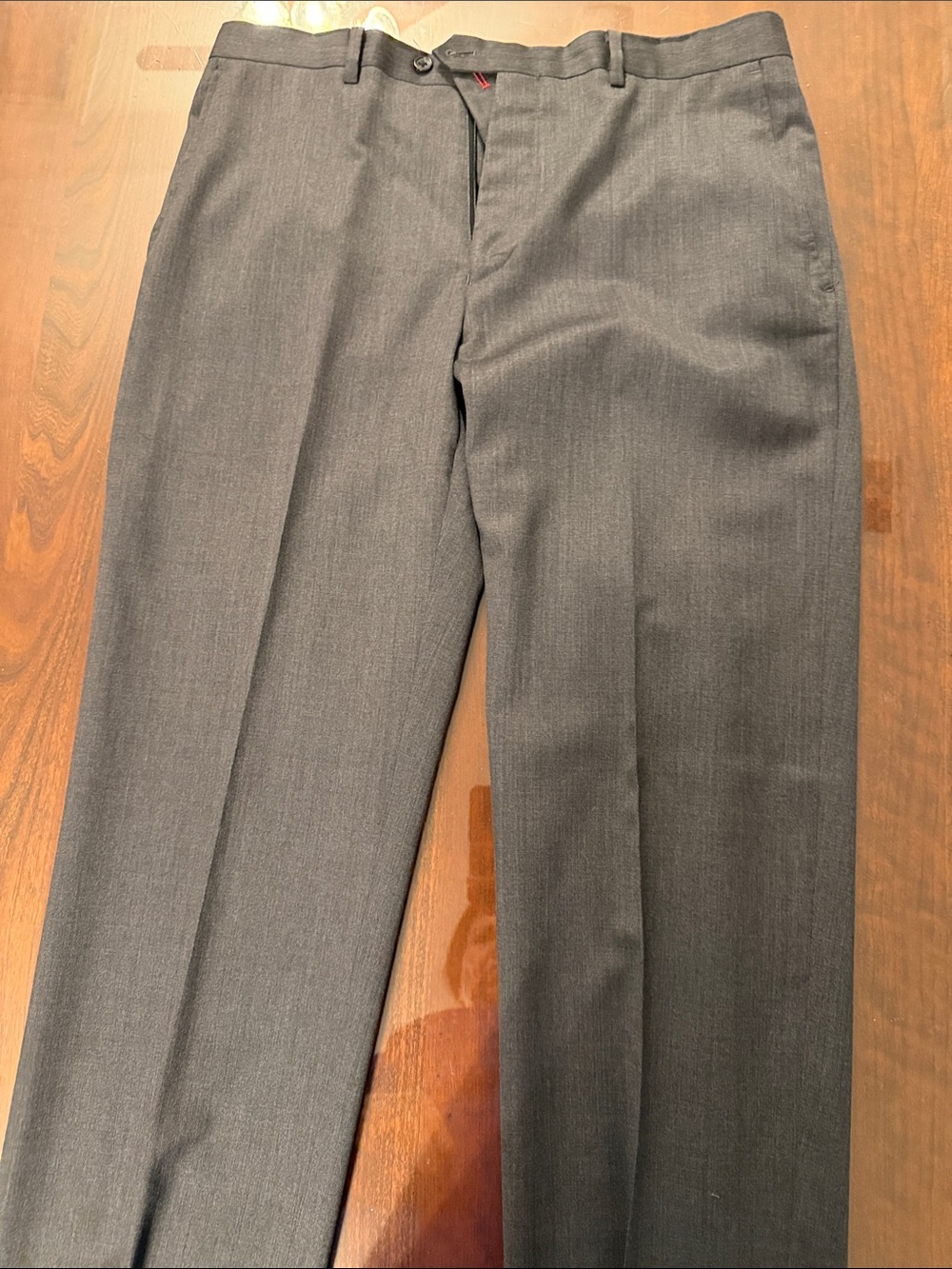 Alfani Men's Dark Gray Flat Front Dress Pants